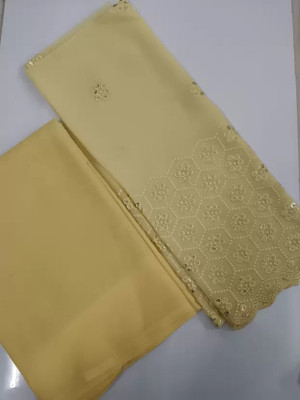 Laaksha Creation Printed Bollywood Georgette Saree(Yellow)