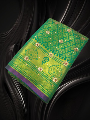 rgsaree Woven Banarasi Jacquard Saree(Light Green)