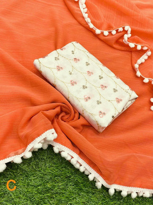 Bapa Sitaram Fashion Solid/Plain Bollywood Viscose Rayon Saree(Orange)