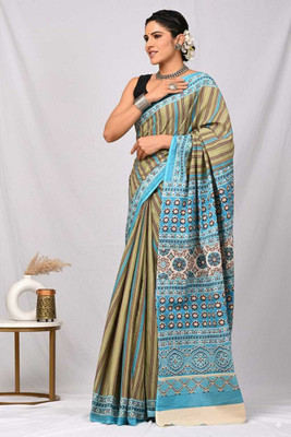 CRAFTWELL Self Design Handloom Pure Cotton Saree(Multicolor)