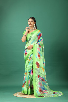 nirmal creation Self Design Bollywood Art Silk Saree(Light Green)