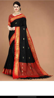 Mortal Textile Animal Print Assam Silk Cotton Silk Saree(Brown)