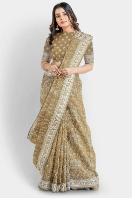 Sarandhri Printed Daily Wear Silk Blend Saree(Multicolor)
