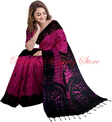 Bhadra Shopping Store Printed Sambalpuri Viscose Rayon Saree(Pink)