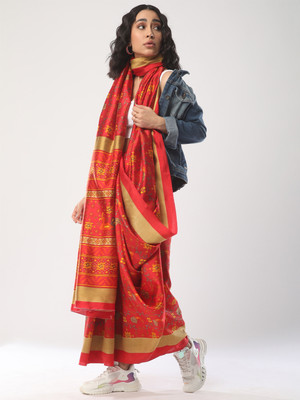 Divastri Woven Daily Wear Art Silk Saree(Red)