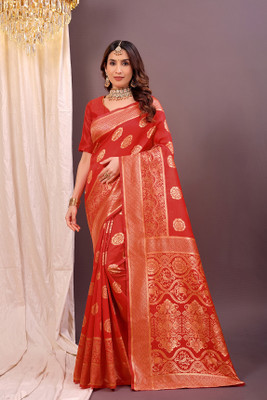 Suali Woven Banarasi Pure Silk Saree(Maroon)