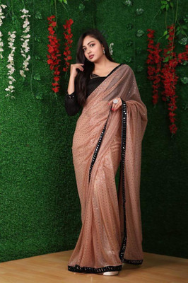 EPRIMPEX Self Design Bollywood Lycra Blend Saree(Cream)