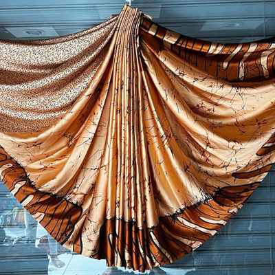 Bombey Velvat Fab Printed Chettinadu Art Silk, Silk Blend Saree(Gold)