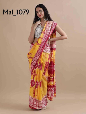 MAL MAL COTTON SAREE Printed Daily Wear Pure Cotton Saree(Multicolor)