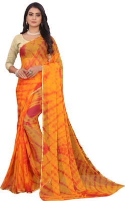 Invitect Printed Daily Wear Chiffon Saree(Multicolor)