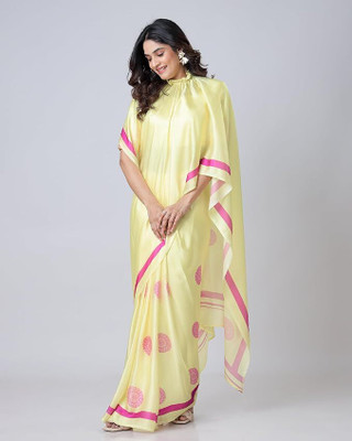 RAGISHA ENTERPRISE Digital Print Bollywood Crepe Saree(Beige)