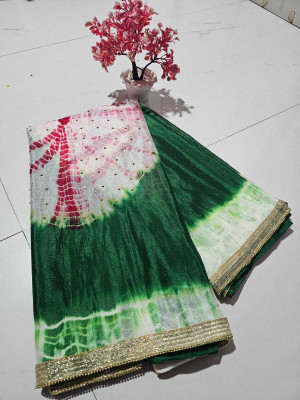 VL SAREES Embroidered Handloom Silk Blend Saree(Green)