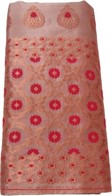 Najma Self Design Assam Silk Tussar Silk Saree(Red)