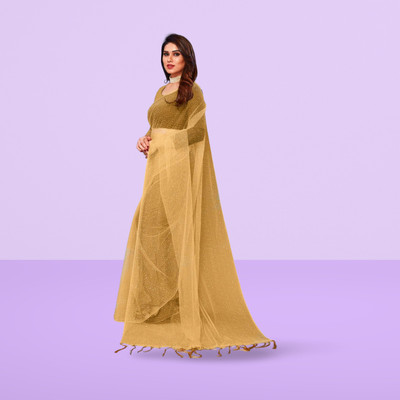 OM AMAR FASHION Printed Daily Wear Georgette Saree(Cream)