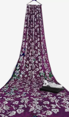 Apnisha Embroidered Bollywood Georgette Saree(Purple)