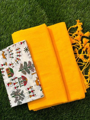 SMRITI HANDLOOM Printed Kalamkari Handloom Pure Cotton Saree(Multicolor)