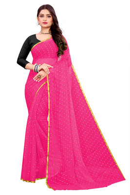 JiproStore Self Design Daily Wear Chiffon Saree(Pink)