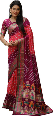 wonaari Digital Print Daily Wear Silk Blend Saree(Multicolor)