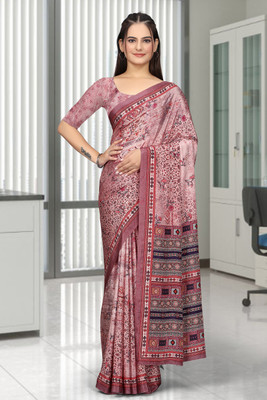 KONICA FAB Digital Print Bollywood Crepe Saree(Multicolor)