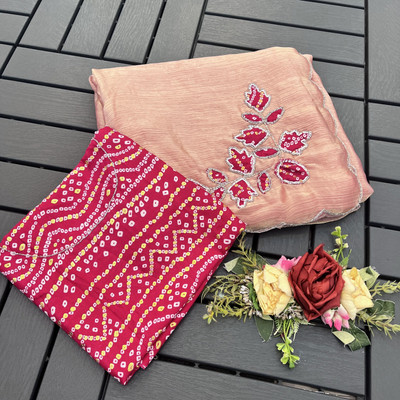 Ethina Fashion Dyed Bollywood Art Silk Saree(Magenta)