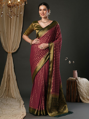 ANOUK Printed Kanjivaram Georgette Saree(Maroon)