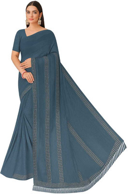 Veeru store Embellished Bollywood Georgette Saree(Grey)