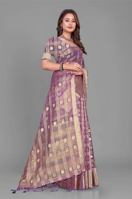 Aarunika SST Solid/Plain Bollywood Organza Saree(Light Blue)