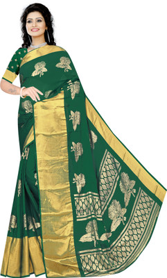 nirmal creation Self Design Dharmavaram Art Silk Saree(Blue)