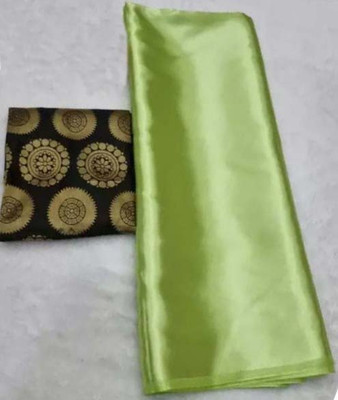Shrilaxmisari Solid/Plain Bollywood Satin Saree(Light Green)