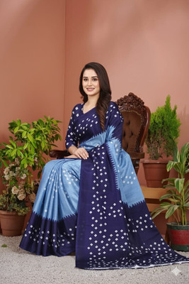 jihana fab Printed Banarasi Chiffon Saree(Multicolor)