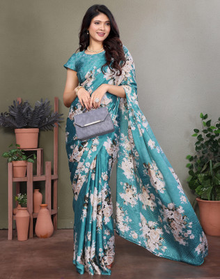 YASHIKA Printed Daily Wear Tussar Silk Saree(Blue)