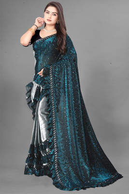 EPRIMPEX Self Design Bollywood Lycra Blend Saree(Green)