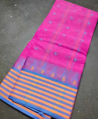 Sandhyatara Woven Tant Pure Cotton Saree(Pink)