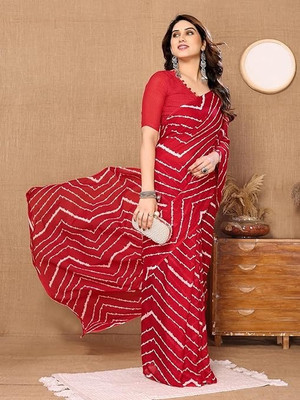 Saadhvi Floral Print Bollywood Georgette Saree(Red)