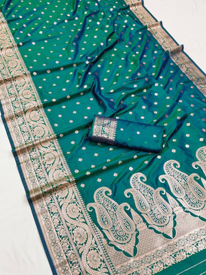 Spetila Woven Banarasi Jacquard, Pure Silk Saree(Multicolor)