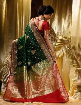 Kartvya Woven Kanjivaram Pure Silk Saree(Red)