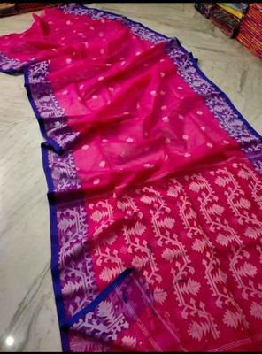 S.K. HOUSE Self Design Handloom Cotton Silk Saree(Multicolor)
