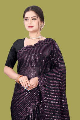 hesika Self Design Daily Wear Net Saree(Pink)