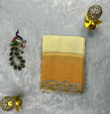 Beautiful Collection Printed Daily Wear Pure Silk Saree(Mustard)