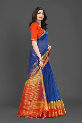 Aarunika SST Embellished Bollywood Organza Saree(Light Blue)