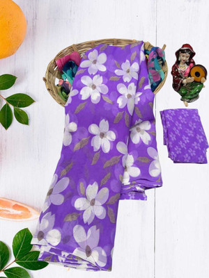 HouseOfCommon Ombre Bollywood Georgette Saree(Purple)