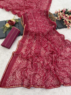 SICHYAH Woven Bollywood Georgette Saree(Pink)