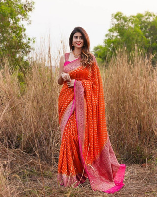 ORGANZA Cotton Silk Printed Blouse Material