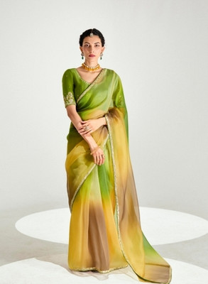 Shree nath Sadi Centre Self Design Handloom Tussar Silk Saree(Light Green, Green)