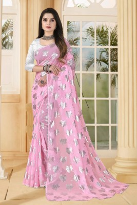 Aadishakti Fashion Embellished Bollywood Chiffon Saree(Pink)