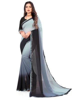 fashion Day Self Design Bollywood Georgette Saree(Grey)