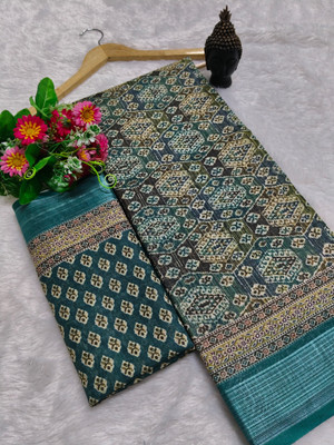 HouseOfCommon Woven Kanjivaram Pure Cotton, Cotton Silk Saree(Dark Blue)