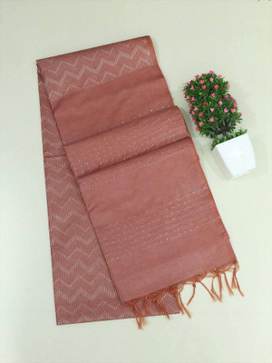 Aamir Fashion Textile Woven Bhagalpuri Handloom Dupion Silk, Art Silk Saree(Brown)