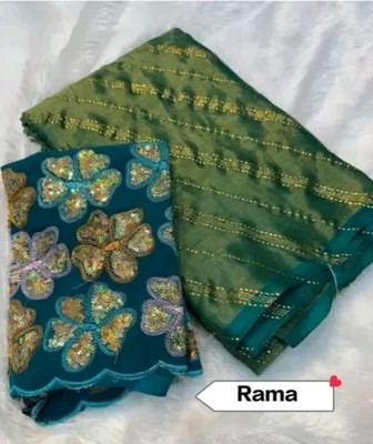 vaanisri Printed Bollywood Chiffon Saree(Light Green)