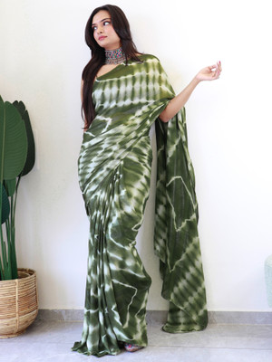 Divastri Printed Bollywood Georgette Saree(Light Green)